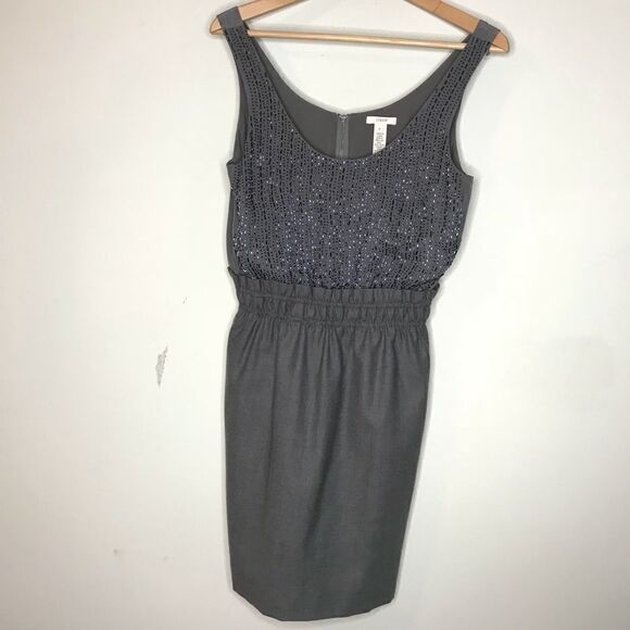 J. Crew Sz 4 Silk Detail Wool Career Dress - Picture 4 of 6